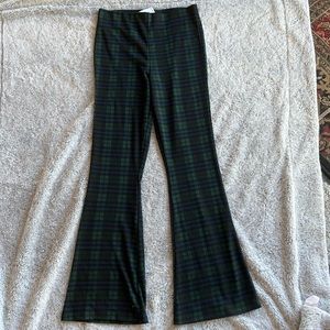 TopShop Plaid Flare Pants 8/10